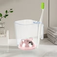 thumbnail image 6 of Non-Slip Toothbrush Holder with Weighted Base Bathroom Counter Organizer Plastic Toothpaste Cup Travel Bathroom Accessory for Sink, 6 of 6