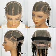 Synthetic Full Lace Cornrow Box Braids Wig 14Inches Short Braided Lace Front Wigs for Women Jumbo Knotless Box Braid Lace Wigs