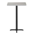 thumbnail image 5 of Flash Furniture 24'' x 30'' Gray Rectangular Laminate Table Top with Black 22 x 22 "X" Style Bar Height Base, 5 of 8
