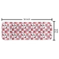 thumbnail image 2 of Geometric Microwave Oven Cover, Simple Repeating Pattern of Halved Triangles with Stripe Ornaments, Water Resistant Organizer with Pockets Kitchen, 36" x 12", Coral Pink and Dark Grey, by Ambesonne, 2 of 4