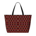 thumbnail image 2 of Easygdp Argyle Plaid Bolsa de Viaje de Playa de Gran Capacidad, Bolsa Tote Perfecta para la Playa, Escapadas de Fin de Semana y Viajes, 2 of 7