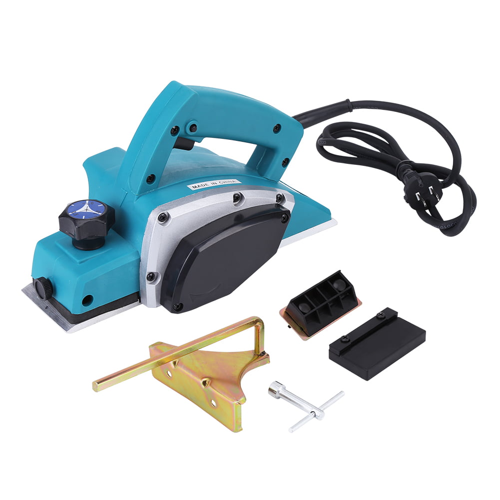 3.31inch Cut Width Electric Hand Planer Professional Power Planer Hand Held Woodworking Power Tool for Home Furniture US Plug 110V Portable Wood Planer with Aluminum Bottom Plate