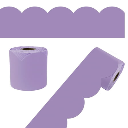 Carson Dellosa 65' Lilac Rolled Scalloped Bulletin Board Borders (1 roll)