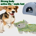 thumbnail image 4 of Pineapple Plush Dog Toy with Squeaker and Crinkle, Interactive Small Dog Toy for Play, Fun Squeaky Chew Toy for Pets(9.84*6.89in,Brown), 4 of 9