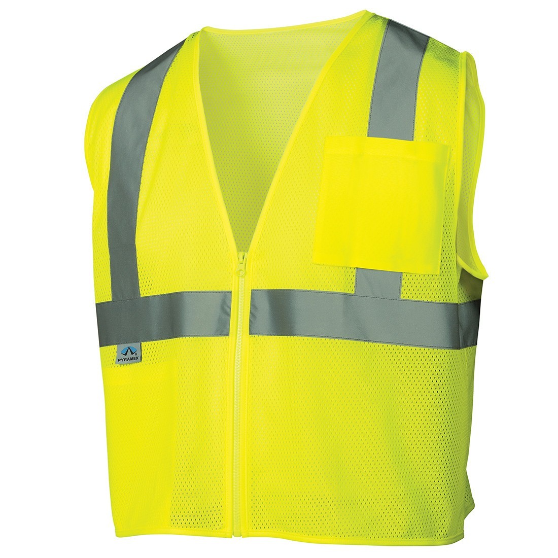 Pyramex HiVis Lime Safety Vest, Extinguishing, Large