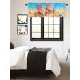 thumbnail image 3 of Kitchen Valances for Window, Summer Beach Loungers Blue Sky Light Filtering Rod Pocket Valance Curtain, Seaside Sea Star Shells Short Curtains Window Topper for Bedroom Bathroom Living Room 42x12in, 3 of 9