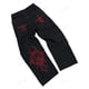 thumbnail image 3 of Pantalones vaqueros con bordado de esqueleto para hombre, pantalón informal, estilo callejero, estilo coreano, holgado, a la moda, 3 of 5