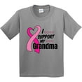 thumbnail image 3 of Inktastic Breast Cancer Awareness I Support My Grandma Pink Ribbon Youth T-Shirt, 3 of 5