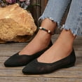 thumbnail image 5 of Black Women'S Flat Shoes With Flying Woven Mesh Breathable Pointed Toe Closed Toe One-Foot Style For Casual Spring And Summer Wear Mesh Comfort Fit, 5 of 9