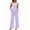 Purple and White Checkered, variant on Overalls for Women Loose Fit Jumpsuits Fashion Checkered Straight Leg Pants Stretch Bib Coveralls