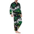 thumbnail image 3 of Bingfone Men'S Pajama Set 2 Piece Loungewear Pjs, Long Sleeve With Pajama Pants-Dinosaur Skeleton, 3 of 9