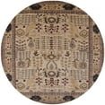 thumbnail image 1 of Ahgly Company Machine Washable Indoor Round Industrial Modern Sepia Brown Area Rugs, 3' Round, 1 of 7
