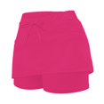 thumbnail image 6 of GEWSEY Womens Tennis Skirt Pleated Athletic Skirts with Pockets Shorts High Waisted Golf Skort for Workout Pickleball (Hot Pink, L), 6 of 6