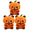 3B CC3, variant on Stuffed Animal Cat Orange Pumpkin Halloween Plush Decor Set, Autumn Jack-O'-Lantern Feline Plushie with Multi-Quantity Bundle Choices, Cozy Home Accent (2B)