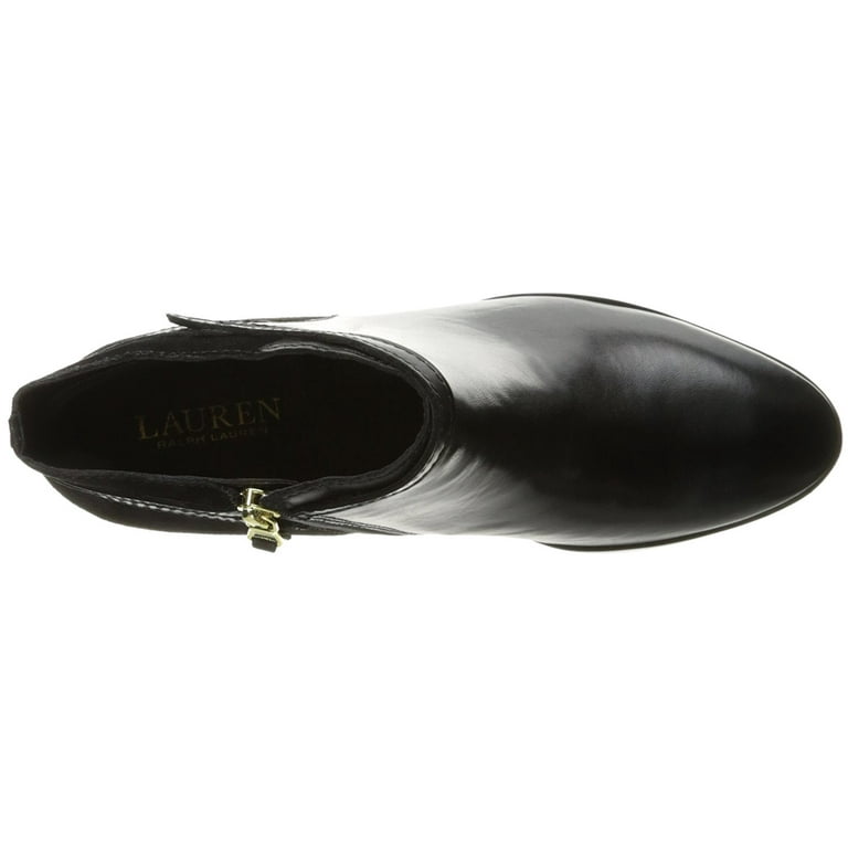 Lauren Ralph Lauren Damara Womens Leather Fashion - Ankle Black Lauren Ralph Lauren Damara Womens Leather Fashion - Ankle Black