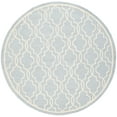 thumbnail image 3 of SAFAVIEH Cambridge Kyle Geometric Wool Area Rug, Light Blue/Ivory, 6' x 6' Round, 3 of 8