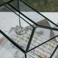 thumbnail image 3 of Estuche de cristal para tarjetas de boda NCYP, negro, geométrico, con ranura y cierre, 3 of 7