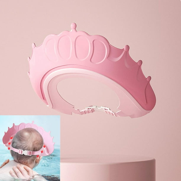 Gorro de baño Macarena Gorro ligero para lavado de cabello de Bebé Escudo rosado