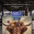 thumbnail image 3 of High Precision Body Weight Scale Smart Bathroom Scales with Large LCD Display(400lbs),Decorative for Bedroom-Highland Cow With Flowers Adorning Head, 3 of 4