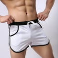 thumbnail image 6 of AYYUFE Men Color Block Summer Sports Gym Drawstring Shorts Beach Pants Swimming Trunks, 6 of 8