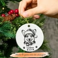 thumbnail image 2 of Personalized Pembroke Welsh Corgi with Santa Hat Ornament 2025 Xmas, Customized Name and Year Pembroke Welsh Corgi Pencil Drawing Ornament, Gifts for Dog Dad Dog Mom, Dog Ornament T3QdCu, 2 of 6