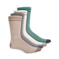thumbnail image 1 of SUN STONE Mens 4 Pack Brown Double Stripe Logo At Ankle Ribbed Casual Crew Socks 7-12, 1 of 2