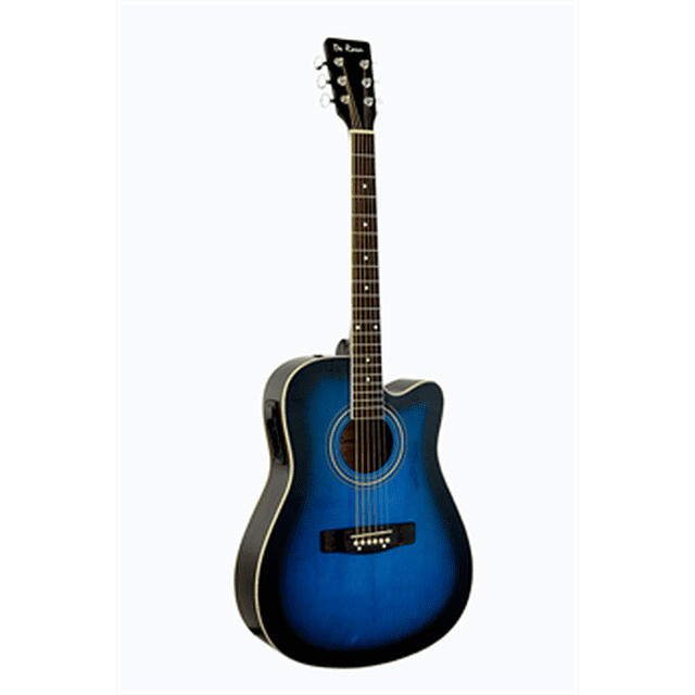 De Rosa USA Guitare Dreadnought Acoustique-Électrique à Découpes Fini Mat