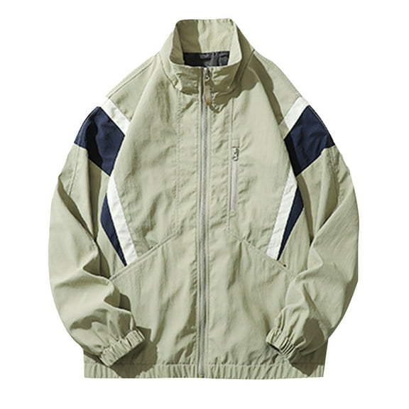 Men's Casual Windbreaker Jacket Lightweight Breathable Outdoor Sports Coat Comfortable Zip Up Fashionable Windproof