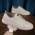 thumbnail image 7 of Men's Low-Top Lace-Up Casual Sneakers Flat Sole Stitched Detail Comfort Walking Shoes for Daily Commute, 7 of 7