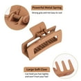 thumbnail image 5 of 8pcs Big Hair Claw Clips Neutral Colors Hair Clips For Women Thick Hair Nonslip Jumbo Claws Clip Long Jaw Clips Banana Square Hair Claws Strong Hold Hair Styling Accessories (4.3Inch), 5 of 8