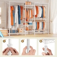 thumbnail image 4 of EnHomee Clothes Rack,4 Hanging Rods & 7 Wire Shelves,Heavy Duty Adjustable Metal Garment Rack 77"H,750 LBS Closet Organizer，White, 4 of 8