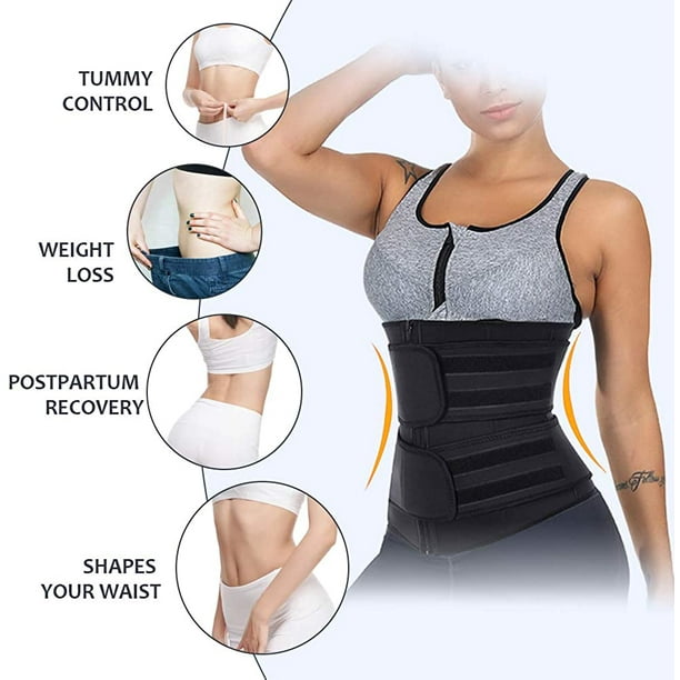  Women Waist Trainer Corset Belt: Under Clothes Sport Tummy  Control Long Torso Shapewear Beige