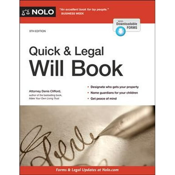Pre-Owned Quick & Legal Will Book (Paperback) 1413327680 9781413327687