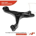 thumbnail image 4 of A-Premium Front Right Lower Control Arm, with Bushing, Compatible with Honda Civic 2013-2015, Acura ILX 2013-2015, Replace # 524-116 51350-TR0-A51, 4 of 9