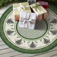 thumbnail image 4 of Ornaments Christmas Tree Skirt 48 Inch, Winter Holiday Tree Mat Decoration Green, 4 of 6