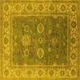 thumbnail image 1 of Ahgly Company Indoor Square Oriental Yellow Traditional Area Rugs, 3' Square, 1 of 4