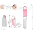 thumbnail image 2 of Ventilador de mano Mini ventiladores de mano eléctricos, ventilador de mano Ventiladores USB plegables portátiles recargables Ventilador de escritorio pequeño con pilas,Rosado. Afortunado Sencillez, 2 of 5