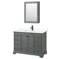 thumbnail image 6 of Wyndham Collection WCS202048SKGC2UNSMED Deborah 48" Free Standing Single Basin Vanity Set, 6 of 6