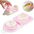 thumbnail image 2 of ZOURIH 3 Pcs Egg Slicer with Stainless Steel Wire Egg Slicer,Multifunctional Egg Cutter for Even Slicing & Wedging,Evenly Slicing Boiled Eggs Ham Banana and Strawberry,Pink, 2 of 4