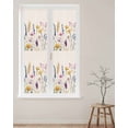 thumbnail image 4 of Pastoral Flowers Window Privacy Film Wildflowers Retro Plants Linen Texture Decorative Glass Window Film UV Blocking Static Cling Non-Adhesive Sticker Covering for Home Door 29.5 x 118 inches, 4 of 8
