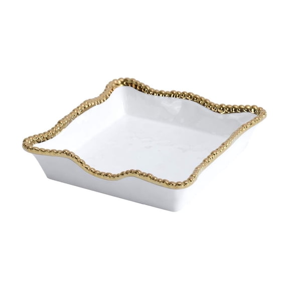 Pampa Bay Porcelain Napkin Holder, 8.5 x 8.5 x 2 inches, White