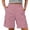 v#51Light Pink71, variant on Rggeeun Women Shorts Solid Color Elastic High Waist Buttons Cargo Knee-Length Loose Fit Soft Breathable With Pockets For Summer Play Sports Kawaii Hot Pants,Navy,S
