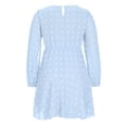 thumbnail image 3 of Fesfesfes Women Dress Leisure Comfortable Elastic Waist Solid V-Neck Long Sleeves Dress or, 3 of 7