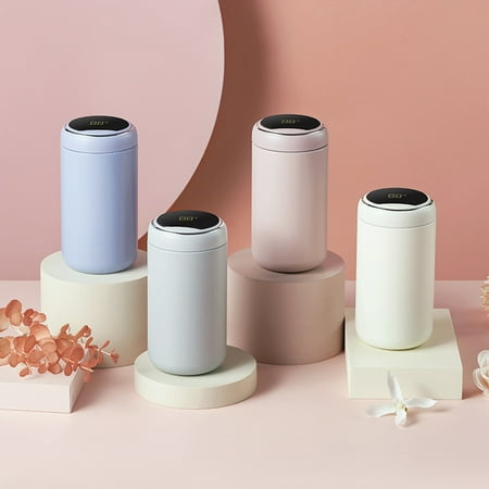 

Hesroicy 300ml Insulated Cup Eco-friendly Long Term Heat Preservation Stainless Steel Smart Vacuum Coffee Insulated Bottle for Home