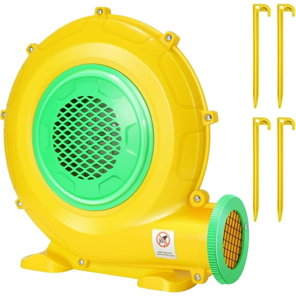 Veeboto Air Blower Pump Fan 550 Watts, Inflatable Bounce House Blower, Strong Wind Power, Good Heat Dissipation Performance, Suitable for Bouncy Castles, Water Slides, Arches, and Inflatable Toys