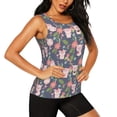 thumbnail image 2 of Balery Pigs 1 Camiseta sin mangas estampada ligera para mujer, tops de entrenamiento sin mangas, camisetas de yoga transpirables de secado rápido.-Small, 2 of 7