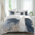 thumbnail image 2 of Navy Blue Grey Bedding 3 Piece Duvet Cover Set California King, Modern Abstract Art Rustic Soft Microfiber Comforter Cover with Zipper Closure & Pillowcases, Wrinkle & FadeResistant Quilt Cover, 2 of 9