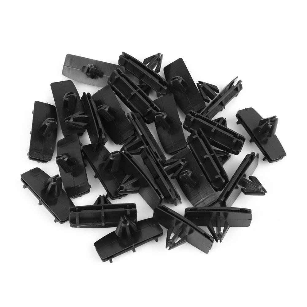 25pcs Plastic Rivet Black Bumper Fender Fastener Clips Retainer for