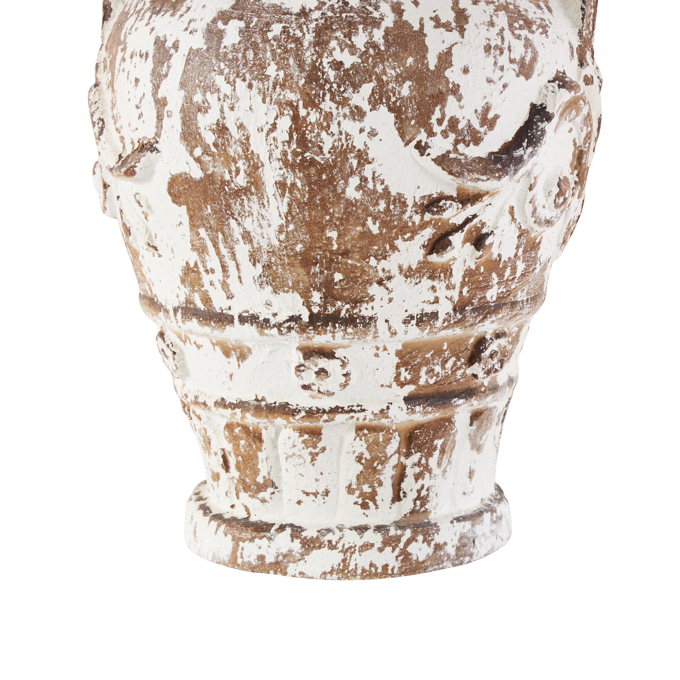 DecMode 22" Floral Light Brown Polystone Vase