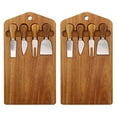 thumbnail image 3 of MLINS 2 Sets  Cutting Board Wooden Chopping Board with Butter Cheese Fork Cutters, 3 of 8